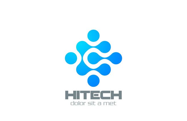 電子科技logo設(shè)計 融合計算機科技的視覺符號